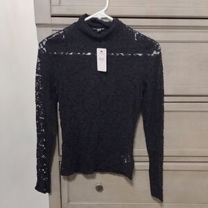 Elegant Black Lace Top